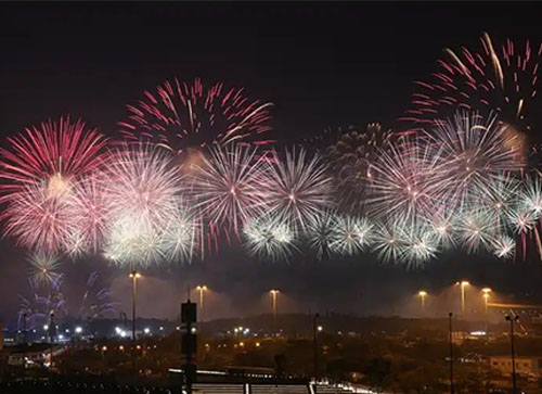 包头焰火晚会